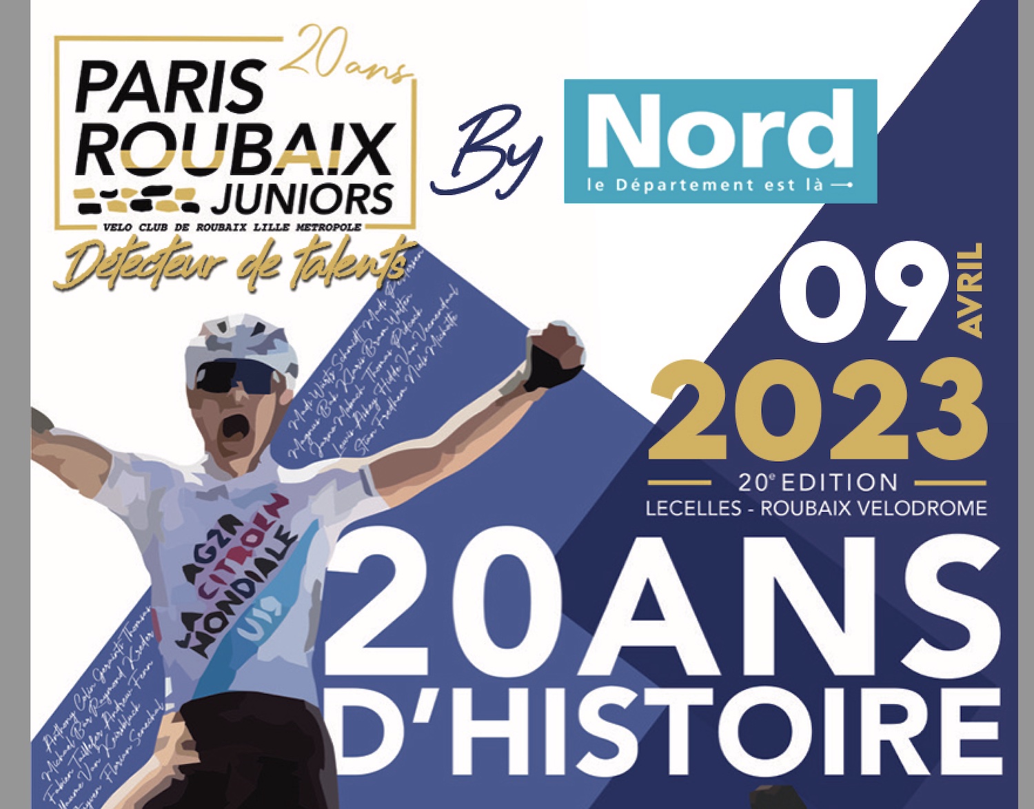 PARISROUBAIX JUNIORS 2023 RÈGLEMENT PARCOURS ITINÉRAIRE HORAIRES